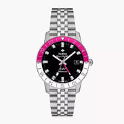 Zodiac ZO9416 Super Sea Wolf GMT Automatic Pink SS - Watches.com - ZO9416