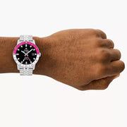 Zodiac ZO9416 Super Sea Wolf GMT Automatic Pink SS - Watches.com - ZO9416