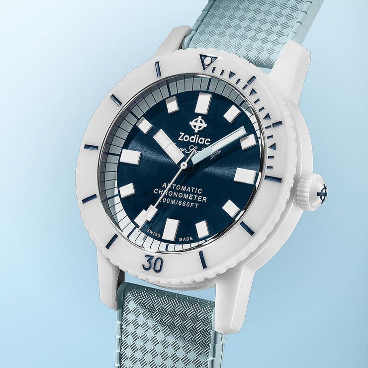 Zodiac ZO9590 Super Sea Wolf Ceramic Swiss Automatic Blue - Watches.com - ZO9590