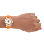 Zodiac ZO9591 Super Sea Wolf Ceramic Swiss Automatic White Orange - Watches.com - ZO9591