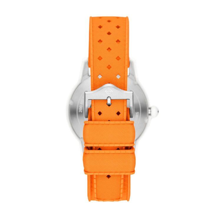 Zodiac ZO9591 Super Sea Wolf Ceramic Swiss Automatic White Orange - Watches.com - ZO9591