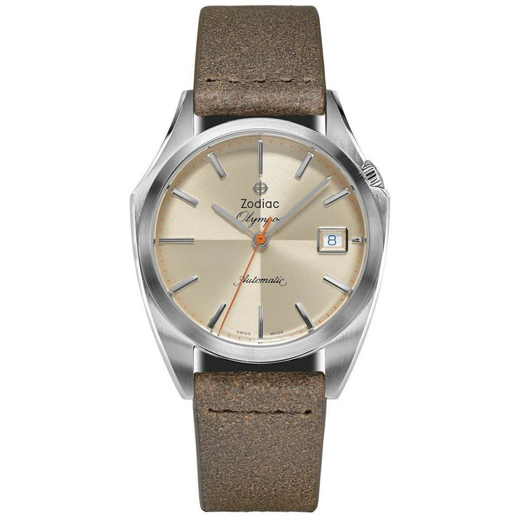 Zodiac ZO9702 Olympos Automatic Date Brown - Watches.com - ZO9702