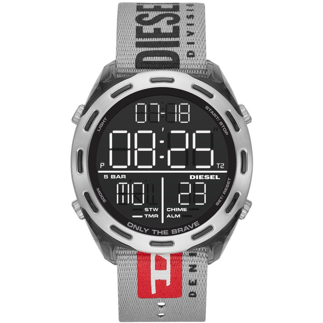 Diesel DZ1894 Crusher Digital Grey Nylon | Watches.com