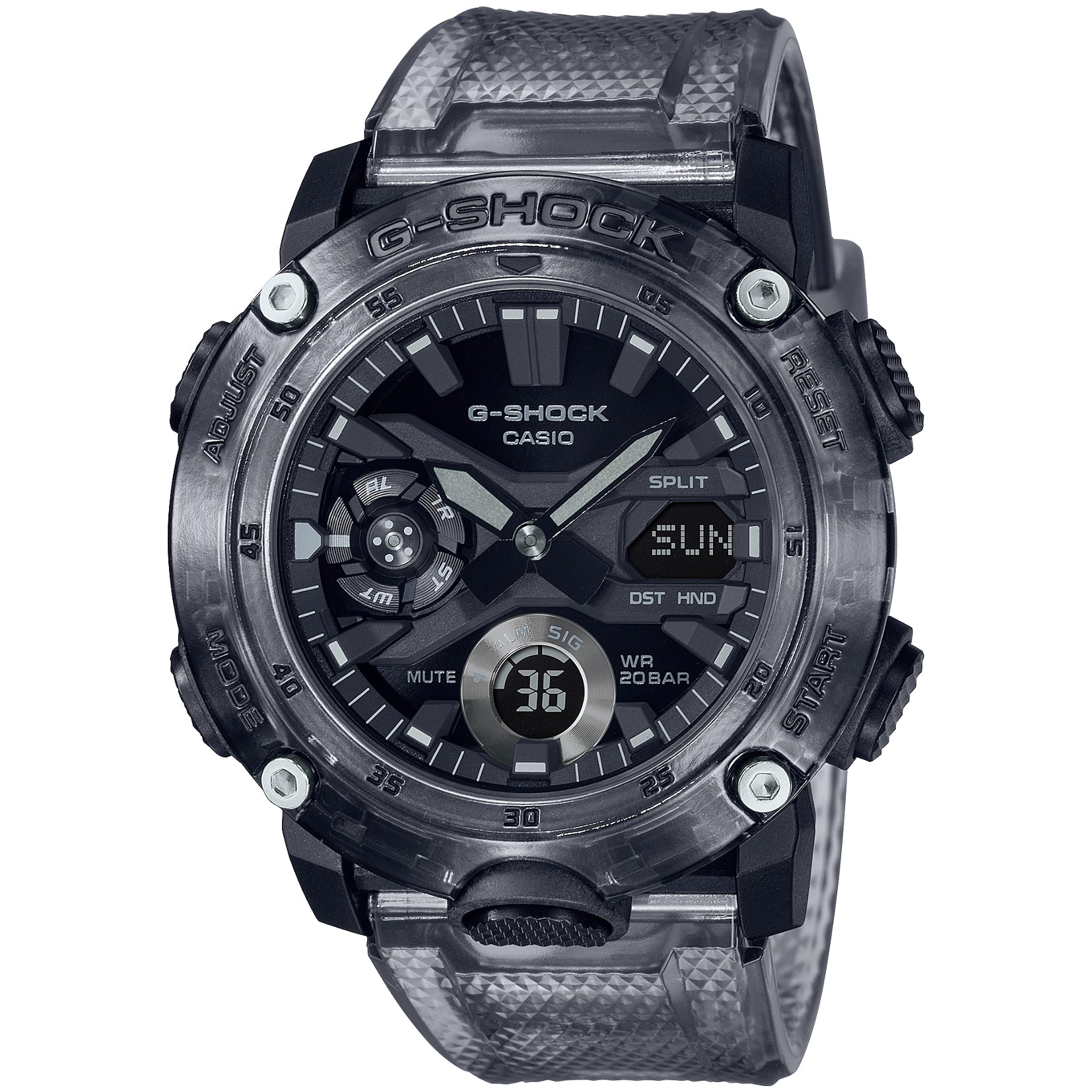 G-Shock GA2000 Transparent Gray | Watches.com