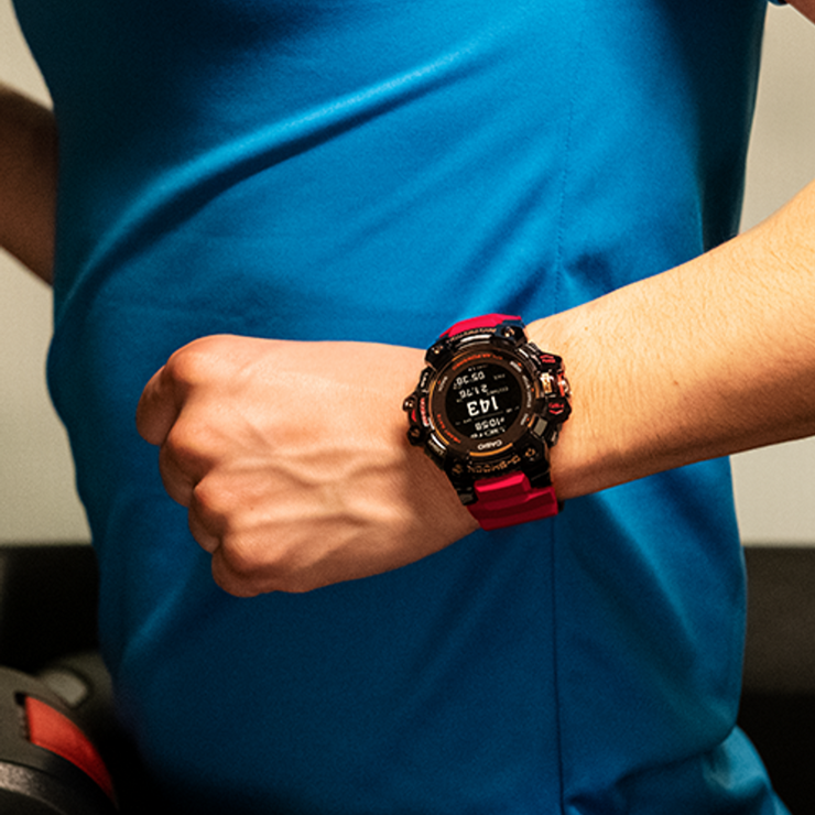 G-Shock GBDH1000 Heart-Rate Monitor Smartwatch Black Red | Watches.com