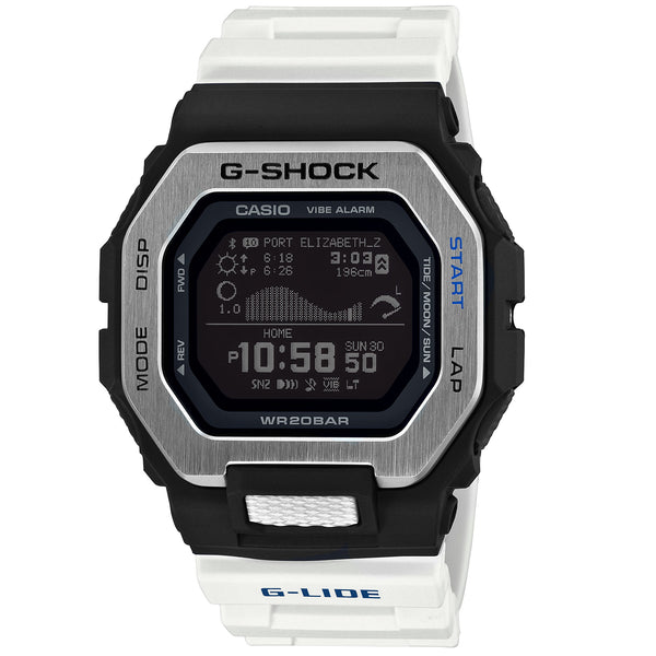 G-Shock G-Lide Tidal Connected GBX100-7 White Black | Watches.com