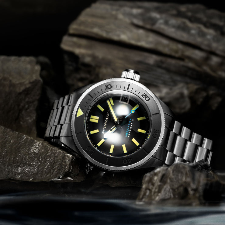 Spinnaker Piccard Automatic 550 Meters Volcano Black | Watches.com