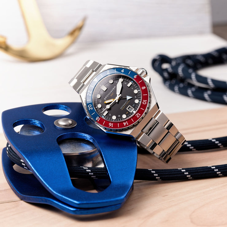 Spinnaker Dumas GMT Automatic Cobalt Crimson