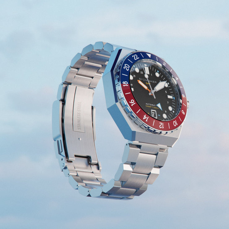 Spinnaker Dumas GMT Automatic Cobalt Crimson