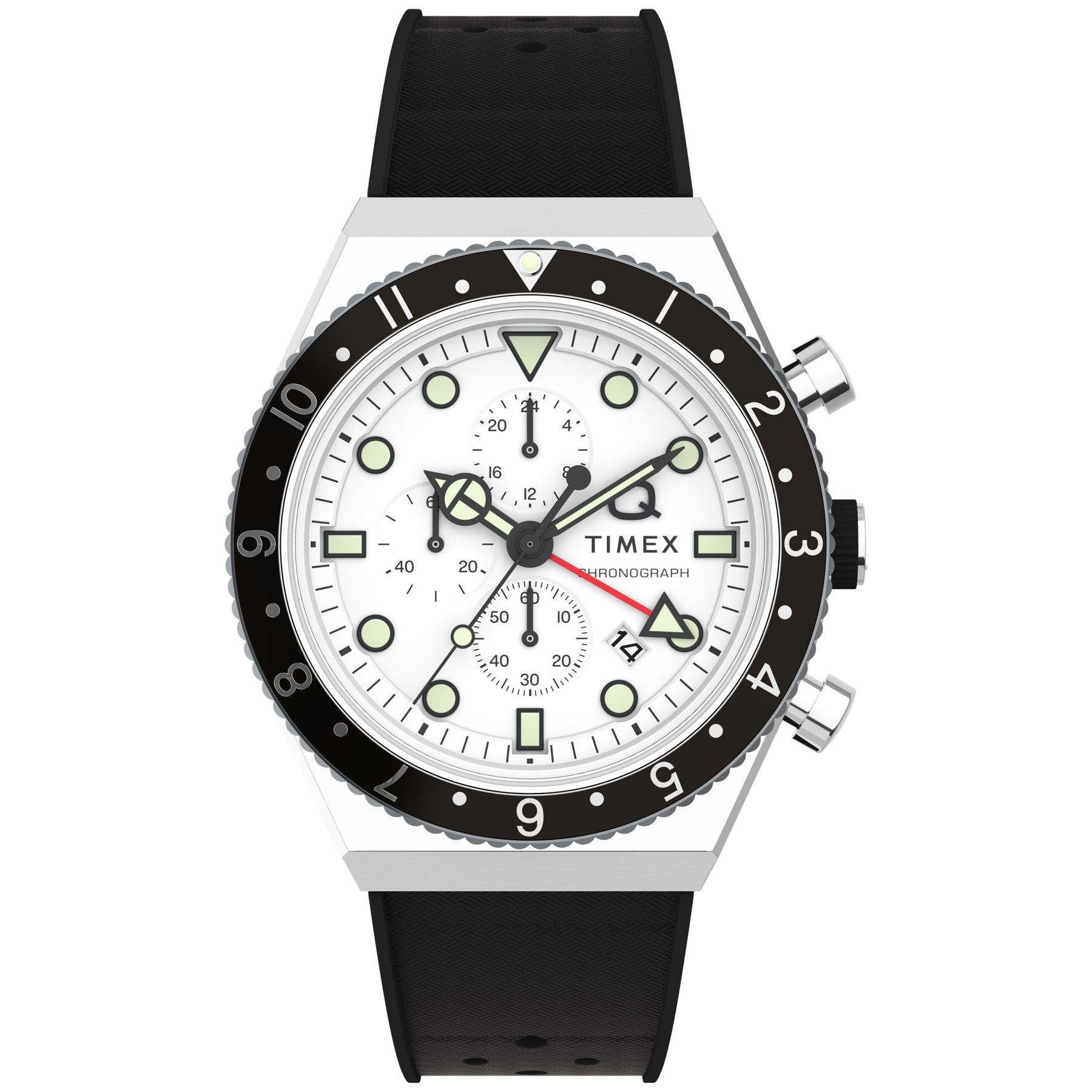 Timex Q GMT Chronograph 40mm White | Watches.com