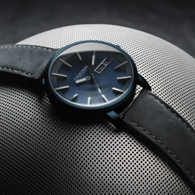 California Watch Co. Mojave Leather Deep Blue Gray | Watches.com
