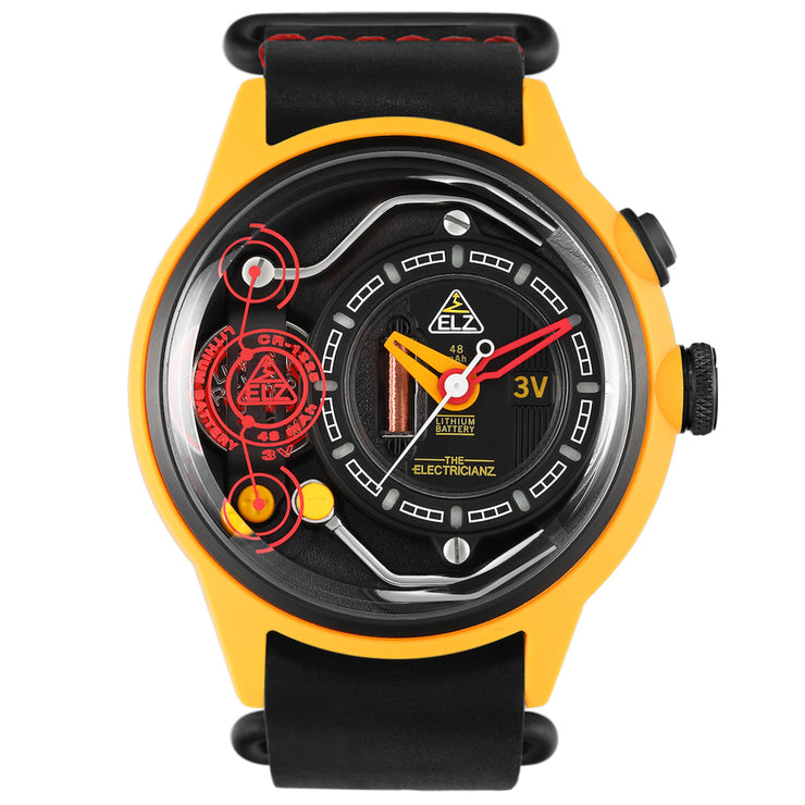 The Electricianz Ammeter Yellow Black | Watches.com