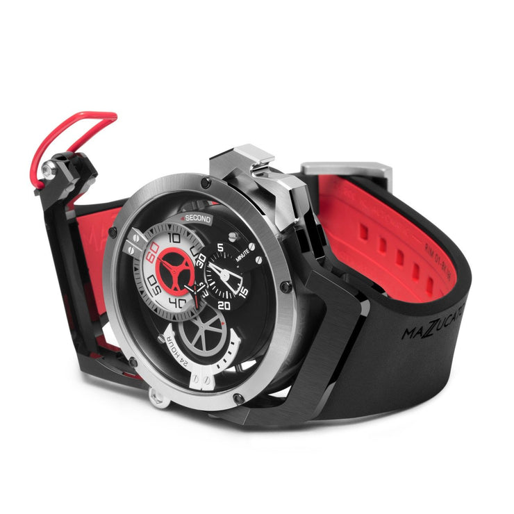 Mazzucato Rim Reversible Automatic Black Red Men's Watch