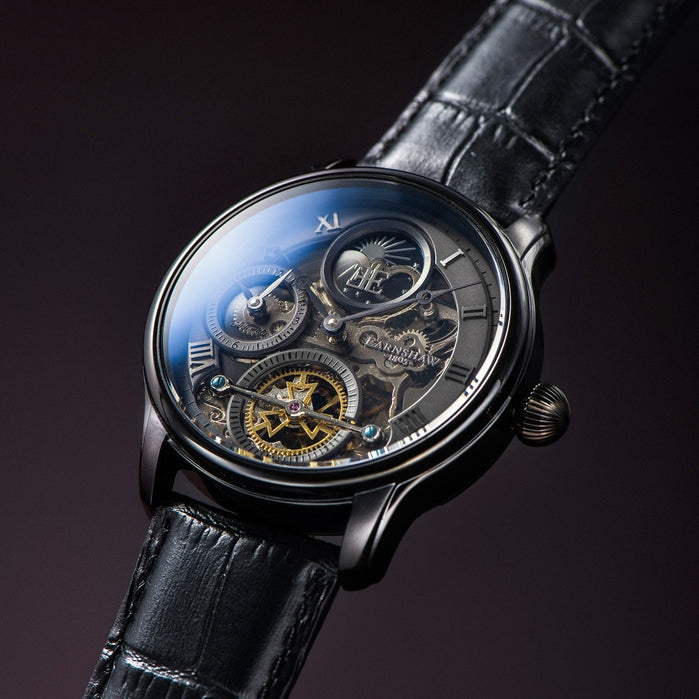 Thomas Earnshaw Longitude Shadow Automatic Black Grey angled shot picture